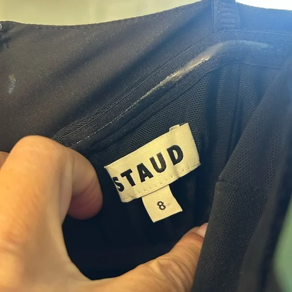 STAUD Black Dress with Multicolored Fish Print - Picture 2 of 3